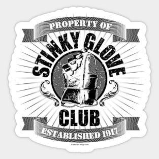 Stinky Glove Club - funny smelly hockey glove Sticker